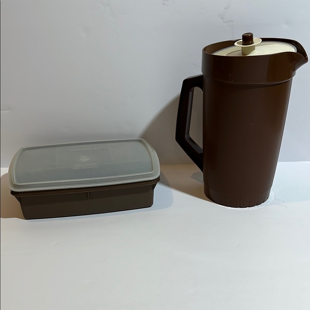 Vintage Tupperware Brown Lot